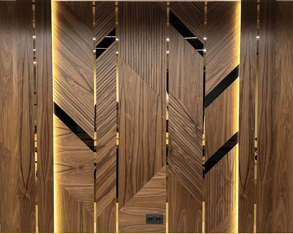 Деревянные стеновые панели в современном интерьере